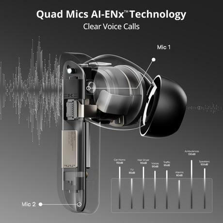 boAt Airdopes 800 TWS Earbuds with 40 Hours Playtime, Quad Mics with Ai-ENx Tech, ASAP Charge, Beast Mode, Surround Sound, Seamless Multipoint Connectivity, 10 mm Titanium Drivers, IPX5 (Interstellar Black)-7