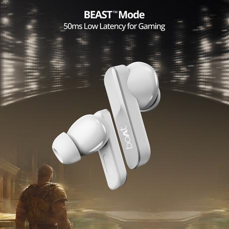 boAt Airdopes 800 TWS Earbuds with 40 Hours Playtime, Quad Mics with Ai-ENx Tech, ASAP Charge, Beast Mode, Surround Sound, Seamless Multipoint Connectivity, 10 mm Titanium Drivers, IPX5 (Interstellar White)-8