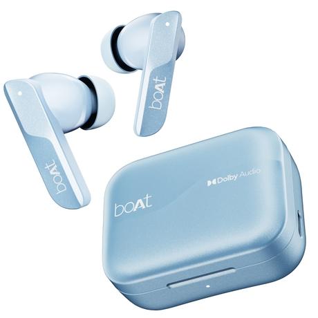 boAt Airdopes 800 TWS Earbuds with 40 Hours Playtime, Quad Mics with Ai-ENx Tech, ASAP Charge, Beast Mode, Surround Sound, Seamless Multipoint Connectivity, 10 mm Titanium Drivers, IPX5 (Interstellar Blue)-0