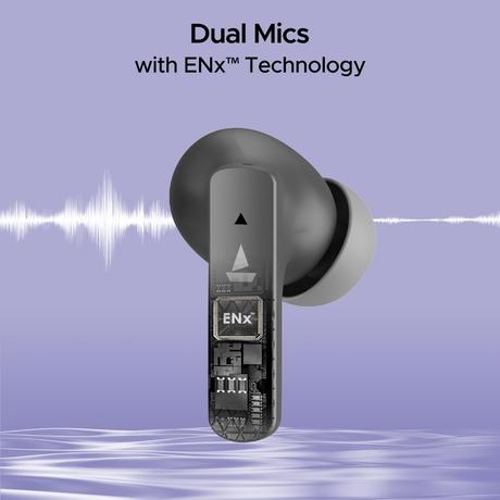 boAt Airdopes 91 Truly Wireless in-Ear Earbuds with 45 hrs Playtime, Beast Mode with 50 ms Low Latency, Dual Mics with ENx, ASAP Charge, IWP Tech, IPX4 & Bluetooth v5.3 (Mist Grey)-5