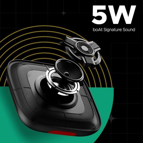 boAt Stone 190 Pro Bluetooth Speaker, 5 W boAt Signature Sound, Upto 12 Hours of Playback, Type-C Interface, TWS 2X Power, BT v5.3, IPX6-2