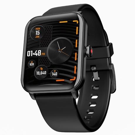 boAt Wave Fury Smartwatch with 4.64 cm (1.83 inch) HD Display, Advanced Bluetooth Calling, Functional Crown, 50+ Sports mode, IP67 Dust, Sweat & Splash Resistant (Active Black)-0