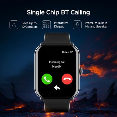 boAt Wave Fury Smartwatch with 4.64 cm (1.83 inch) HD Display, Advanced Bluetooth Calling, Functional Crown, 50+ Sports mode, IP67 Dust, Sweat & Splash Resistant (Active Black)-2