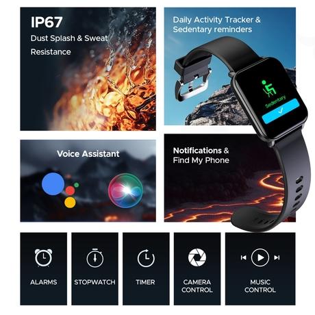 boAt Wave Fury Smartwatch with 4.64 cm (1.83 inch) HD Display, Advanced Bluetooth Calling, Functional Crown, 50+ Sports mode, IP67 Dust, Sweat & Splash Resistant (Active Black)-6