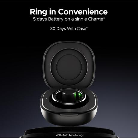 boAt Smartring Active with Lightweight and Stainless Steel Design, Activity Tracking, HR, SpO2, Sleep & Stress Monitoring, Sports Modes, 5ATM Resistance, Camera Control, boAt Coins (Midnight Black, Size:9)-5