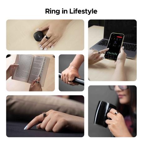 boAt Smartring Active with Lightweight and Stainless Steel Design, Activity Tracking, HR, SpO2, Sleep & Stress Monitoring, Sports Modes, 5ATM Resistance, Camera Control, boAt Coins (Radiant Silver, Size:12)-12