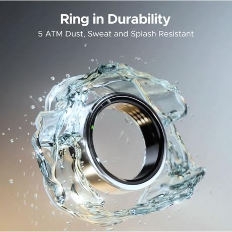 boAt Smartring Active with Lightweight and Stainless Steel Design, Activity Tracking, HR, SpO2, Sleep & Stress Monitoring, Sports Modes, 5ATM Resistance, Camera Control, boAt Coins (Radiant Silver, Size:12)-7