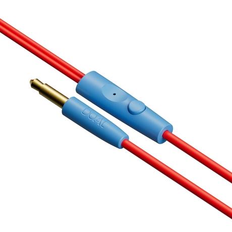 boAt Bassheads 100 Wired Earphones with Mic, Hawk Inspired Design, Integrated Multifunction Control, In-line Mic Hands Free Communication, Instant Voice Assistant, Super Extra Bass, Red & Blue-2