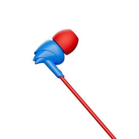 boAt Bassheads 100 Wired Earphones with Mic, Hawk Inspired Design, Integrated Multifunction Control, In-line Mic Hands Free Communication, Instant Voice Assistant, Super Extra Bass, Red & Blue-3