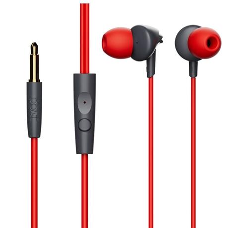boAt Bassheads 100 Wired Earphones with Mic, Hawk Inspired Design, Integrated Multifunction Control, In-line Mic Hands Free Communication, Instant Voice Assistant, Super Extra Bass, Raging Red-2