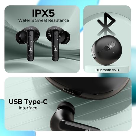 boAt Airdopes 161 ANC in-ear earbuds with 50 Hrs Playtime, Dual EQ Modes, 32 dB ANC, BEAST Mode, IWP Tech, IPX5 Water Resistant & Bluetooth v5.3 (Black)-6