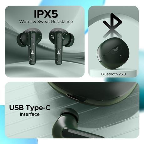 boAt Airdopes 161 ANC in-ear earbuds with 50 Hrs Playtime, Dual EQ Modes, 32 dB ANC, BEAST Mode, IWP Tech, IPX5 Water Resistant & Bluetooth v5.3 (Green)-6