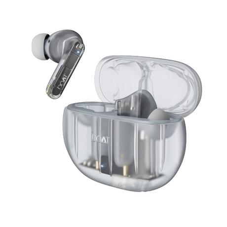 boAt Airdopes 191 ANC in-ear earbuds with 60 Hrs Playtime, 4 Mics with ENx Tech, 32 dB ANC, Ambient Mode, Seamless In-ear detection, 13 mm drivers & Bluetooth v5.3 (Pellucid White)-0