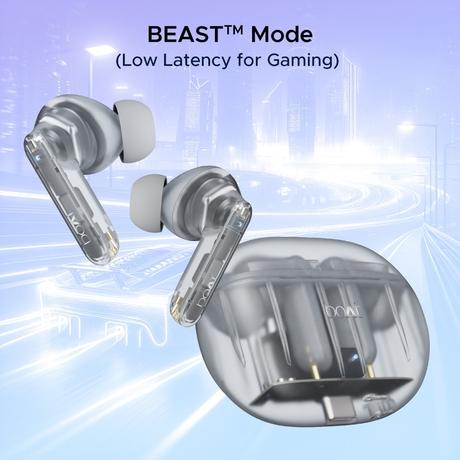 boAt Airdopes 191 ANC in-ear earbuds with 60 Hrs Playtime, 4 Mics with ENx Tech, 32 dB ANC, Ambient Mode, Seamless In-ear detection, 13 mm drivers & Bluetooth v5.3 (Pellucid White)-5
