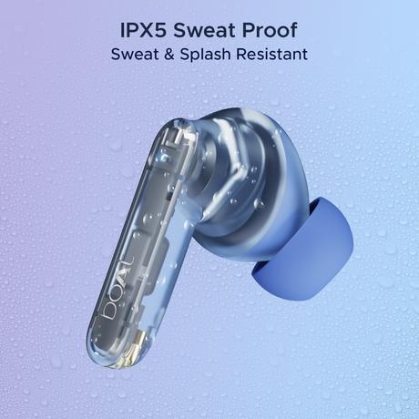 boAt Airdopes 191 ANC in-ear earbuds with 60 Hrs Playtime, 4 Mics with ENx Tech, 32 dB ANC, Ambient Mode, Seamless In-ear detection, 13 mm drivers & Bluetooth v5.3 (Pellucid Blue)-8