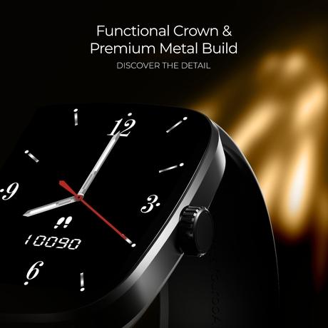 boAt Ultima Regal Smart Watch with 5.10 cm (2.01 inch) AMOLED Display Functional Crown, Watch Face Studio, Emergency SOS, BT Calling, 100+ Sports Modes (Active Black)-2
