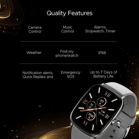 boAt Ultima Regal Smart Watch with 5.10 cm (2.01 inch) AMOLED Display Functional Crown, Watch Face Studio, Emergency SOS, BT Calling, 100+ Sports Modes(Cool Grey)-6