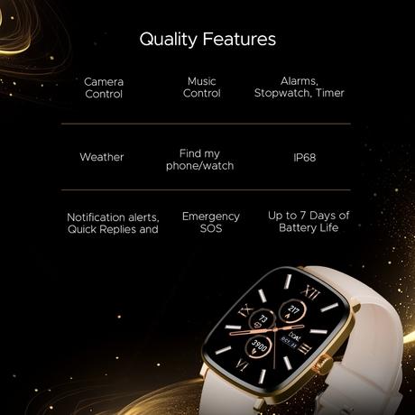 boAt Ultima Regal Smart Watch with 5.10 cm (2.01 inch) AMOLED Display Functional Crown, Watch Face Studio, Emergency SOS, BT Calling, 100+ Sports Modes (Cherry Blossom)-6