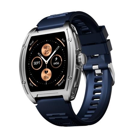 boAt Enigma Ascend Smart Watch with 4.44 cm (1.76 inch) Large HD Display, Luxurious Metal Body Design with Functional Crown, Seamless Bluetooth Calling, Health & Wellness Tracking, 200+ Cloud Watch Faces (Ocean Blue)-0