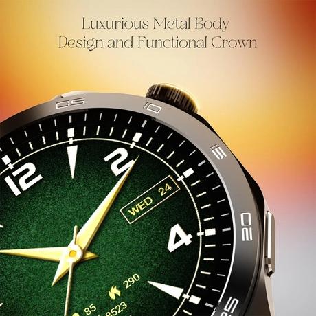 boAt Enigma Radiant Smart Watch 3.63 cm (1.43 inch) Large HD Display, Luxurious Metal Body Design with Functional Crown, Seamless Bluetooth Calling, Health & Wellness Tracking, 200+ Cloud Watch Faces (Deep Blue)-4
