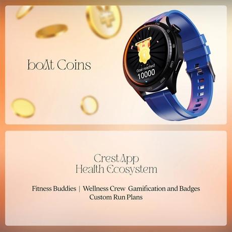 boAt Enigma Radiant Smart Watch 3.63 cm (1.43 inch) Large HD Display, Luxurious Metal Body Design with Functional Crown, Seamless Bluetooth Calling, Health & Wellness Tracking, 200+ Cloud Watch Faces (Deep Blue)-6