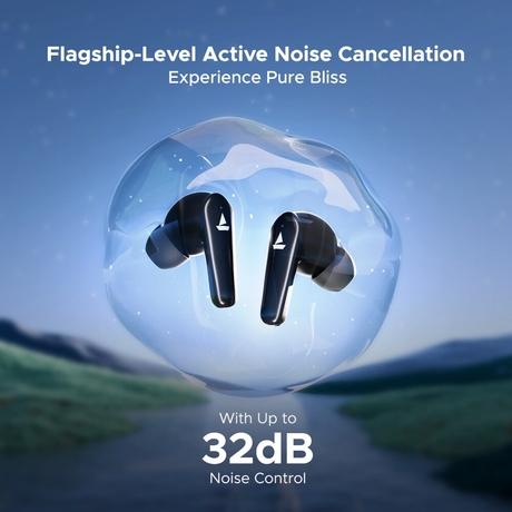 boAt Airdopes 131 Elite ANC with Active Noise Cancellation upto 32 dB, 60 HRS Playback & Chrome Design (Active Black)-1