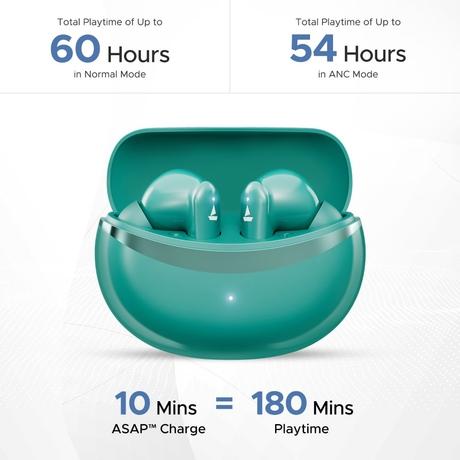 boAt Airdopes 131 Elite ANC with Active Noise Cancellation upto 32 dB, 60 HRS Playback & Chrome Design (Active Teal)-3