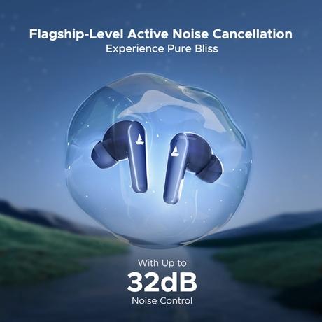 boAt Airdopes 131 Elite ANC with Active Noise Cancellation upto 32 dB, 60 HRS Playback & Chrome Design (Dawn Blue)-1
