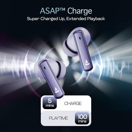 boAt Airdopes 181 Pro with 100 HRS Playback, 4 Mics ENx Technology & ASAP Charge (Lilac Serenity)-6