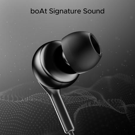 boAt Bassheads 100 C Wired In Ear Earphones with Type-C Jack, In-Line Microphone, Integrated Controls & 10 mm Drivers (Black)-3