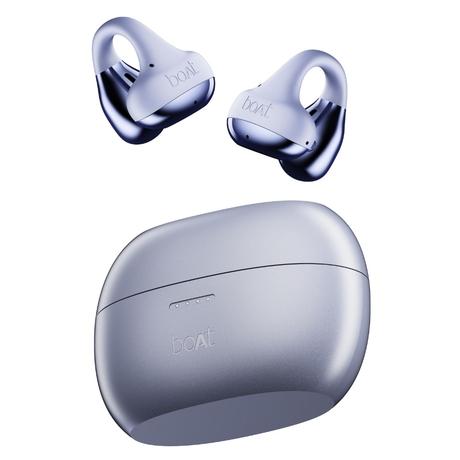 boAt Airdopes Loop With Clip-On Fit, Air Conduction Tech, 50 hrs Playback, 4 Mics with ENx, Dual EQ Modes, 12 mm Drivers, Beast Mode with 40 ms Latency, ASAP Charge (Lavender Mist)-0