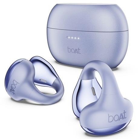 boAt Airdopes Loop With Clip-On Fit, Air Conduction Tech, 50 hrs Playback, 4 Mics with ENx, Dual EQ Modes, 12 mm Drivers, Beast Mode with 40 ms Latency, ASAP Charge (Lavender Mist)-5