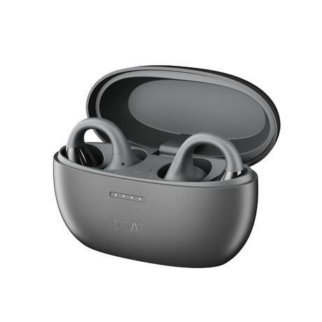 boAt Airdopes Loop With Clip-On Fit, Air Conduction Tech, 50 hrs Playback, 4 Mics with ENx, Dual EQ Modes, 12 mm Drivers, Beast Mode with 40 ms Latency, ASAP Charge (Cool Grey)-2