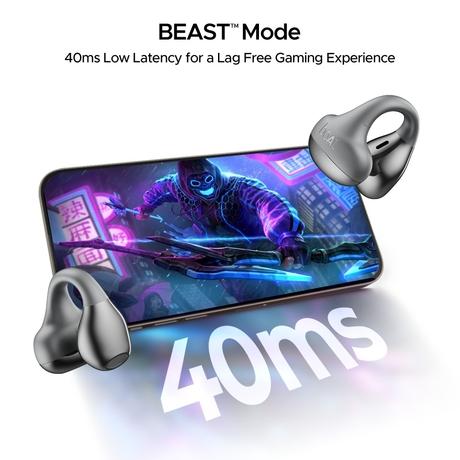 boAt Airdopes Loop With Clip-On Fit, Air Conduction Tech, 50 hrs Playback, 4 Mics with ENx, Dual EQ Modes, 12 mm Drivers, Beast Mode with 40 ms Latency, ASAP Charge (Cool Grey)-15