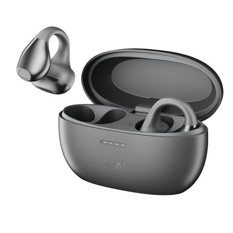 boAt Airdopes Loop With Clip-On Fit, Air Conduction Tech, 50 hrs Playback, 4 Mics with ENx, Dual EQ Modes, 12 mm Drivers, Beast Mode with 40 ms Latency, ASAP Charge (Cool Grey)-3
