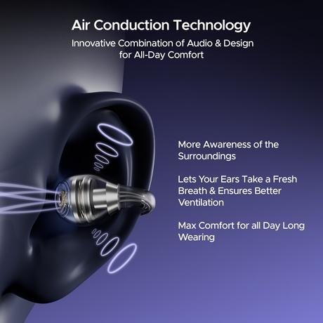 boAt Airdopes Loop With Clip-On Fit, Air Conduction Tech, 50 hrs Playback, 4 Mics with ENx, Dual EQ Modes, 12 mm Drivers, Beast Mode with 40 ms Latency, ASAP Charge (Pearl White)-11