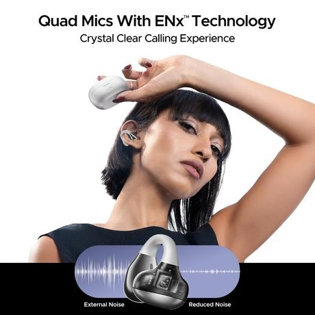 boAt Airdopes Loop With Clip-On Fit, Air Conduction Tech, 50 hrs Playback, 4 Mics with ENx, Dual EQ Modes, 12 mm Drivers, Beast Mode with 40 ms Latency, ASAP Charge (Pearl White)-14