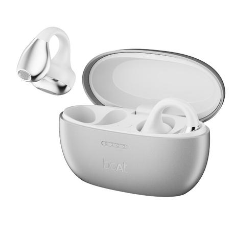 boAt Airdopes Loop With Clip-On Fit, Air Conduction Tech, 50 hrs Playback, 4 Mics with ENx, Dual EQ Modes, 12 mm Drivers, Beast Mode with 40 ms Latency, ASAP Charge (Pearl White)-3