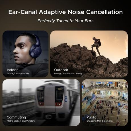 boAt Rockerz 551 ANC Pro Bluetooth Headphone With 42 dB Adaptive ANC, 72 Hours Plackback, 40 mm drivers, Enx Tech, Beast Mode, BT v5.4, Foldable Cups (Bold Blue)-7