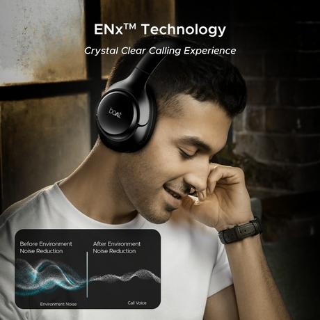 boAt Rockerz 551 ANC Pro Bluetooth Headphone With 42 dB Adaptive ANC, 72 Hours Plackback, 40 mm drivers, Enx Tech, Beast Mode, BT v5.4, Foldable Cups (Cosmic Black)-12