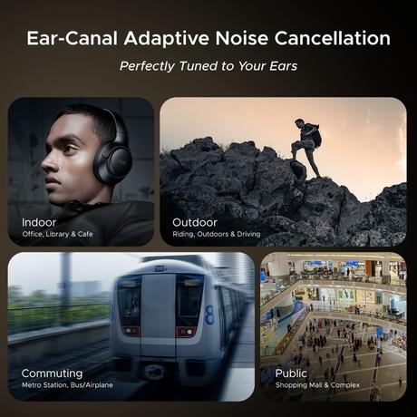 boAt Rockerz 551 ANC Pro Bluetooth Headphone With 42 dB Adaptive ANC, 72 Hours Plackback, 40 mm drivers, Enx Tech, Beast Mode, BT v5.4, Foldable Cups (Cosmic Black)-8