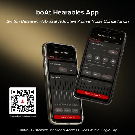boAt Rockerz 551 ANC Pro Bluetooth Headphone With 42 dB Adaptive ANC, 72 Hours Plackback, 40 mm drivers, Enx Tech, Beast Mode, BT v5.4, Foldable Cups (Cosmic Black)-9