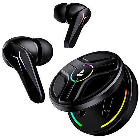 boAt Immortal 141 TWS Earbuds with ENxTM Tech, Up to 40 hrs Playtime, boAt Signature Sound, BEAST Mode, IPX4 Resistance, IWP Tech, RBG Lights, & USB Type-C Port (Black Sabre)-0