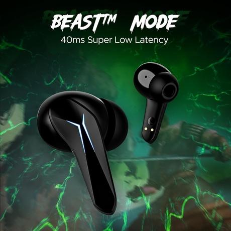 boAt Immortal 141 TWS Earbuds with ENxTM Tech, Up to 40 hrs Playtime, boAt Signature Sound, BEAST Mode, IPX4 Resistance, IWP Tech, RBG Lights, & USB Type-C Port (Black Sabre)-2