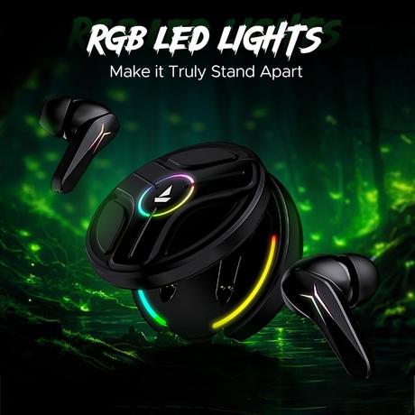 boAt Immortal 141 TWS Earbuds with ENxTM Tech, Up to 40 hrs Playtime, boAt Signature Sound, BEAST Mode, IPX4 Resistance, IWP Tech, RBG Lights, & USB Type-C Port (Black Sabre)-4