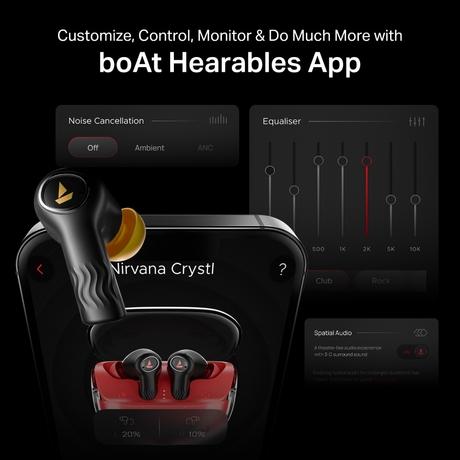 boAt Nirvana Crystl, Transparent Case, Spatial Audio, ANC ( Up to 32 dB), 100 Hrs Battery, 4 Mics ENx, Dual Pair, App Support, Bluetooth Earbuds, TWS Ear Buds Wireless Earphones with mic (Yellow Pop)-9