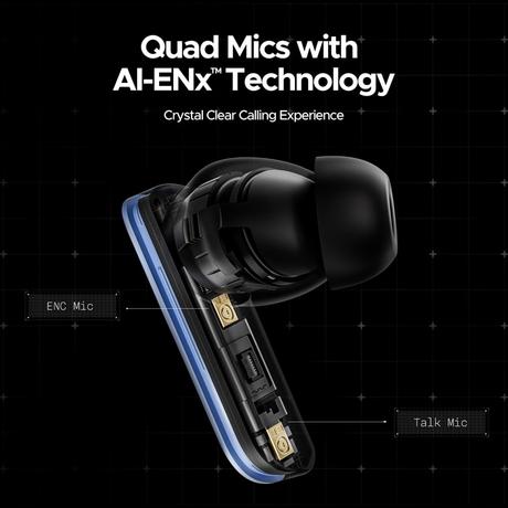 boAt Nirvana X TWS, Knowles Dual Drivers, Hi-Res Audio LDAC, App Support, ENx, Dual Pair, Spatial Audio, Fast Charge, Bluetooth Earbuds, TWS Ear Buds Wireless Earphones with mic (Mist Blue)-10