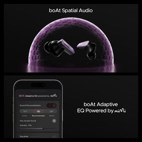 boAt Nirvana X TWS, Knowles Dual Drivers, Hi-Res Audio LDAC, App Support, ENx, Dual Pair, Spatial Audio, Fast Charge, Bluetooth Earbuds, TWS Ear Buds Wireless Earphones with mic (Smoky Amethyst)-12