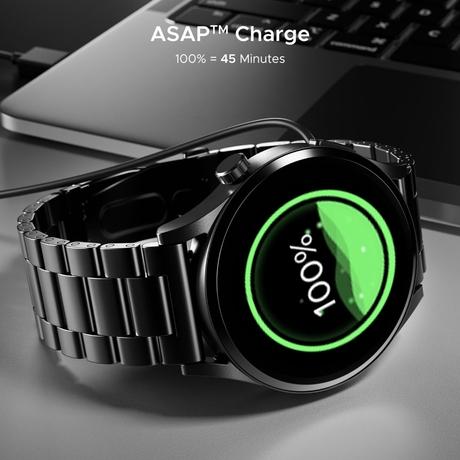 boAt Chrome Horizon Smartwatch, Steel Black-6
