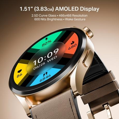 boAt Chrome Horizon Smartwatch, Coco Brown-2